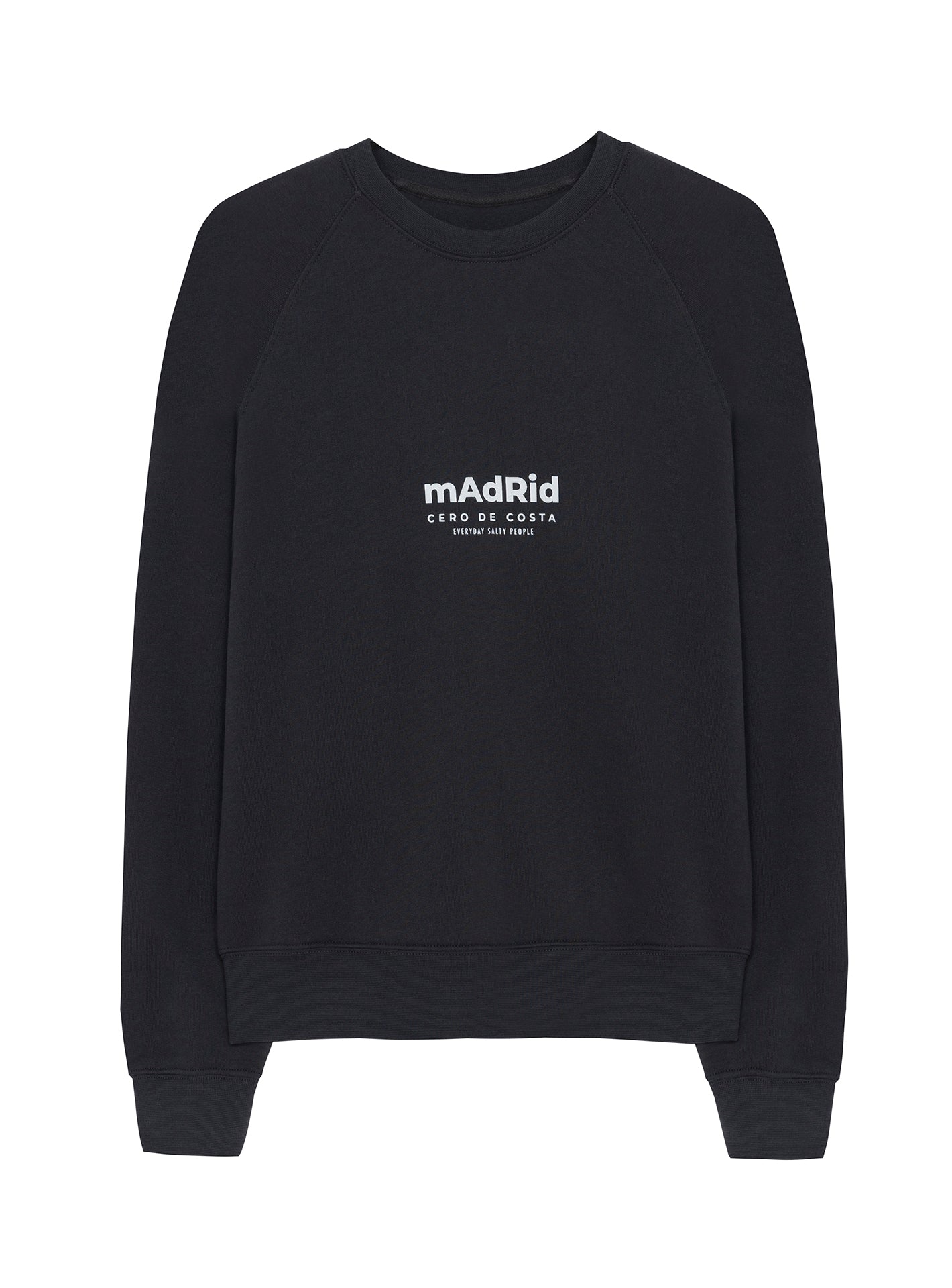 SUDADERA SIN CAPUCHA ANTRACITA/BLANCO "MADRID"